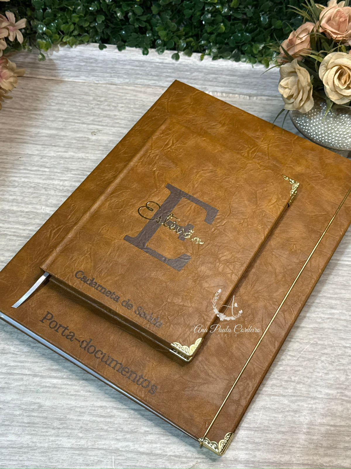 Kit caderneta e porta-documentos