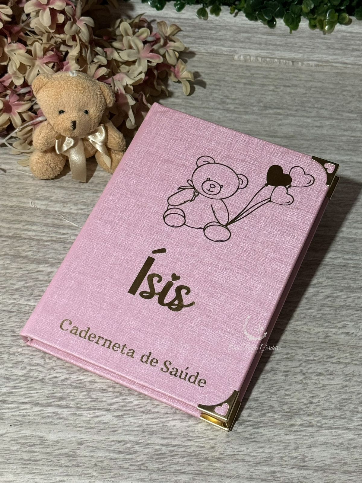 Caderneta saúde Ísis rosa